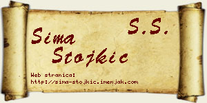 Sima Stojkić vizit kartica